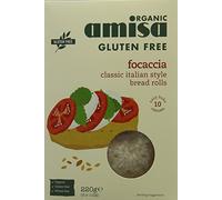 Amisa Organic Gluten Free Foccacia White Rolls 220g (Pack of 2)