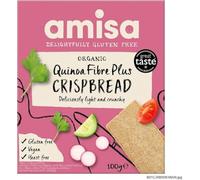 Amisa Organic Gluten-Free Quinoa Fibre Crispbread, 100g | 100% Organic, High Fibre & Protein Source, Naturally Gluten Free, Yeast Free, Vegan Friendly