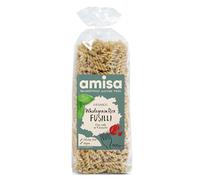Amisa Organic Gluten-Free Wholegrain Rice Fusilli, 500g - Light & Digestible - High in Fibre & Gluten Free Pasta - Cooks in 7 Minutes