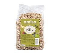 Amisa Organic Spelt Puffs, 200g | 100% Organic Puffed Spelt, Light & Crunchy Texture, High in Fibre, Unsweetened Whole Grain Cereal, Vegan Friendly