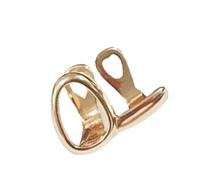 AMISENK 1.9cm Double Tone Teeth Piercing Jewelry Brass Electroplated Steel Lightweight Sophisticated Body Jewelry For All Occasions Fashionable Piercing