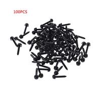 AMISENK 100Pcs 3mm/4mm/5mm/6mm For Doll Puppet Black Pin Eyes For Han Stick On Eyes Adhesive