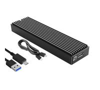 AMISENK 10Gbps USB 3.1 NVME Hard Drive Case Enclosure Hard Drive Disk Box Case With LED Externally Replacement Aluminum NVMe