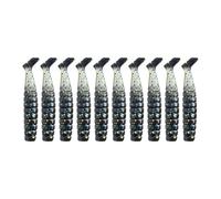 AMISENK 10Pcs Paddle Tail Swimbait 4cm 1.1g Artificial Baits Swimbaits For Saltwater Soft Fishing Lures High Action T Tail Rigs