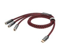 AMISENK 1m Or 30cm USB Type C To 3.5mm Adapter Splitter Cable USB C To Cord Headphone Line Gold-plated Headphone Splitter Wire Connection Line