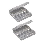 AMISENK 2pcs Clear Shrimp Lure Storage Box With Squid Separator Multi-Compartment Fishing Tackle Container Squid Box