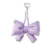 AMISENK 3. Sparkling Bow Chain Purse Decoration Multifunctional Soft Fabric Charm For Women's Daily Use Accessories Stylish Bag Clip Holder