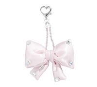 AMISENK 3. Sparkling Bow Chain Purse Decoration Multifunctional Soft Fabric Charm For Women's Daily Use Accessories Stylish Bag Clip Holder