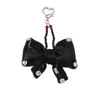 AMISENK 3. Sparkling Bow Chain Purse Decoration Multifunctional Soft Fabric Charm For Women's Daily Use Accessories Stylish Bag Clip Holder