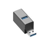 AMISENK 3Port USB3.0 Hubs Aluminum USB Expander Durability Design 5Gbps Transfer Speed For Office Travel Metal Lightweight Design Highly Speed USB Hubs