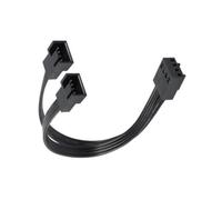 AMISENK 4Pin PWMs Fan Cable 1 To 2 Ways Splitter Black Sleeved 13cm Extension Connectors PWMs Extension PWM Fan Splitter