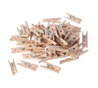 AMISENK 50Pcs/Set Wooden Clothes Photo Paper Pegs Clothespin Cards Craft Clips Wooden Clothespins For Gift Wrapping Photo Display