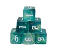 AMISENK 6Pcs 6 Sided Game Dices 16mm Round Corner Dices Set For Table Dices Game Math Teaching Colorful Six Sided Dices Cubes