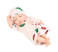 AMISENK 7'' Life Like Doll Baby Toddler Interaction Toy Waterproof Silicone Look Real With Eyes-Close Doll For Girls Dolls Collection