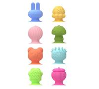 AMISENK 8Pcs Silicone Sensory Suction Cup Toy With Texture Design For Stress Relief And Hand Relaxation Great For Office Student Suction Cup Toy
