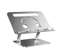 AMISENK Aluminum Desktop Laptop Stand Adjustable Ergonomic Foldable Risers For 10 17inch Notebook Portable Silver Home Office Laptop Accessory