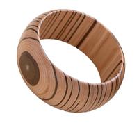 AMISENK Artisanal Crafted Wooden Unique Patterns Natural Bold Statement Jewelry Her Stylish Unisex Wrist Accessory Thick Wooden Cuff