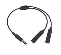 AMISENK Aviation To U174/U Helicopter Headsets Adapter Communication Cable Double Plugs Converter With Electromagnetic Shielding Double Plugs Aviation Headset Adapter