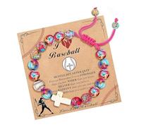 AMISENK Casual Wear Braided Wrist Chain with Sports Crucifix Charm and Sparkling Crystal for Everyday Accessories Casual Fitness Accessories