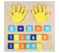 AMISENK Children Digital Puzzle Toy Number Board Blocks Game Early Educational Wooden Counting Interactive Board Hand-eye Coordination Improvement Educational Children Numeracy Skills Practice