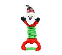 AMISENK Christmas Squeaky Stuffed Dogs Chew Toy Soft Cleaning Massage Pet Christmas Stretchable Molar Pet Supplies For Aggressive Chewers For Small For Dog For Large Long Lasting