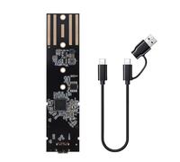 AMISENK Clear External Disk Enclosure USB3.1 Type C 10Gbps Speed Open Structure for NVMe Drives M Interfaces Clear Ssds Enclosure