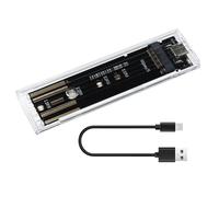 AMISENK Clear External Disk Enclosure USB3.1 Type C 10Gbps Speed Open Structure for NVMe Drives M Interfaces Clear Ssds Enclosure