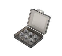 AMISENK Clear Soft Silicone Ear Tips 3 Size Set Noise Reducing Design For Secure Comfortable Fit And Auditory Liquid Silicone Ear Cushions