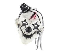 AMISENK Clown Latex Horror for Halloween Scary Demonic Clown Silicone Nightmare Adjustable Straps Horror Prop