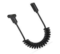 AMISENK Coiled USB5 Type C Cable 80Gbps Data Transfer 240W Charging USB Compatible Spring Loaded Screw Mount Panel Extension Screw Mount Panel