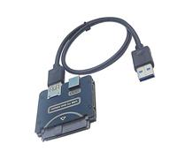 AMISENK Computer SASDrive ConverterCable USB3.0 To 29Pin Supports Multiple Operating Systems 12V Power Required For SFF 8482 Compatibility SAShard Drive USB Interfaces