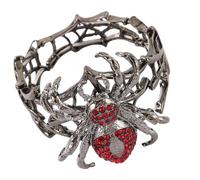 AMISENK Dark Punk Rhinestones Arachnid with Adjustable Closure Perfect for Halloween Outfits and Theme Event Punk Crystal