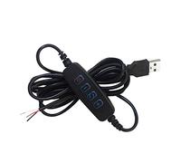 AMISENK DC5V LED Dimmer USB Port Power Supply Lines With ON/OFF Switches Adapter Dimming And Color Matching Extension Cable