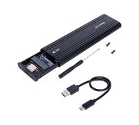 AMISENK Double ProtocolsUSB C Aluminum Solid Disk Enclosure Case Optional Compatibility and 10Gbps Fast Transfer Aluminum Solid Disk Enclosure with Heat Management