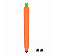 AMISENK Drawing Styluses Pen Carrot Shaped for Artists Accurate Touch on Tablets and Drawing Boards Silicone Comfortable Grip Included Extra Tip
