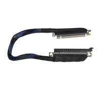 AMISENK Durability Braide PCIe5.0 X16 Graphics Extender Cable 180Degree Left Angles Layout Optimized For GPU Signals Integrity