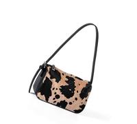 AMISENK Fashion Cow Print Top Handle Purse Stylish Underarm Bag Lightweight Polyester Handbag For Everyday Use And Travel Korean Fashion Underarm Shoulder Bag