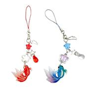 AMISENK Fish Star Bead Cellphone Charm Handmade Pendant Stylish Car Interior Decors for Bags Phones and Car Adds A Unique Charm
