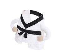 AMISENK Funny KungFu Theme Pet Costume Halloween Party Outfit For Small To Large Dog Cats Soft Polyester Easy Wear 2 Leg Clothes Taekwondo Outfit For Pet Halloween Party