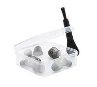 AMISENK Hearings Device Storage Box With Hygienic Seal Includes Interchangeable Eartips And Maintenance Brush Triple Size Silicone Earplug Storage Solution