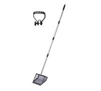 AMISENK Heavy Duty Iron Chicken Shed Cleaner Tool With Pendence Teeth 10 Inch Wide Recession Head For Efficient Manure Removal Winding Tradition Large Capacity Manures Pendence