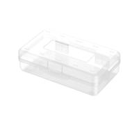 AMISENK High Capacity Pencil Case Clear Hard Box Colored Organizers for Marker Paint Brush 20.5x12.1x5.9cm Portable Pencil Box