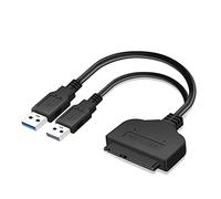 AMISENK High-Speed To USB 2.0 Cable Adapter With USB 2.0 Power Supply Port For 2.5 Inch Hard Disk For 7/8/1