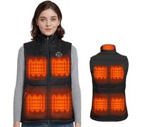 AMISENK Machine Washable Electric Thermal Vest 3 Heat Settings 5V Portable Energy Source Compatible Windproof Design For Golf Winter Sports Heated Waistcoat Winter Machine Washable