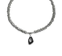 AMISENK Modern Geometric Prism Pendant Necklace Allergy Proof Metal Jewelry Comfort Fit For Casual Or Formal Outfits Versatile Women's Necklace