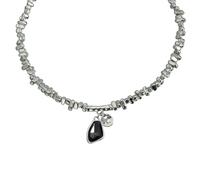 AMISENK Modern Geometric Prism Pendant Necklace Allergy Proof Metal Jewelry Comfort Fit For Casual Or Formal Outfits Versatile Women's Necklace