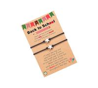 AMISENK Modern Geometric Star Pattern Adjustable Wristband with Copper Detailing Lightweight Wear Braided Star Wristband Stylish Adjustable Friendship