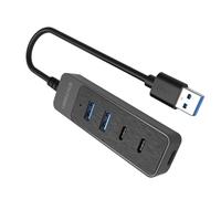 AMISENK Multifunction USB Splitter Hubs 1x USB3.0 1x USB2.0 2x Type C Port Enhanceds Connectivitys For Office Home Use Plugs And Play USB Hubs For Office