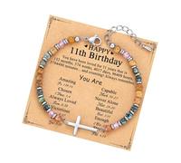 AMISENK Natural Stone Meet Bangle with Inspirational Message Card Faith Set Jewelry Present Hers Mom Sister Daughter Women's Jewelry for Special Occasions