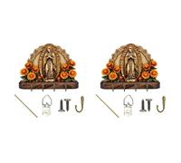 AMISENK No More Lost Keys! Wall Mounted Holder with Storage Decorative Wood Board & 4 Sturdy Hooks, Entryway for Home Keys Hook